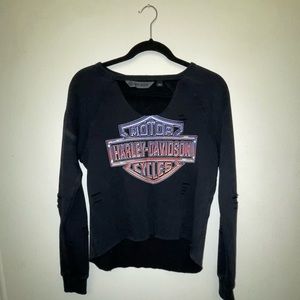 HARLEY DAVIDSON CROPPED SWEATSHIRT